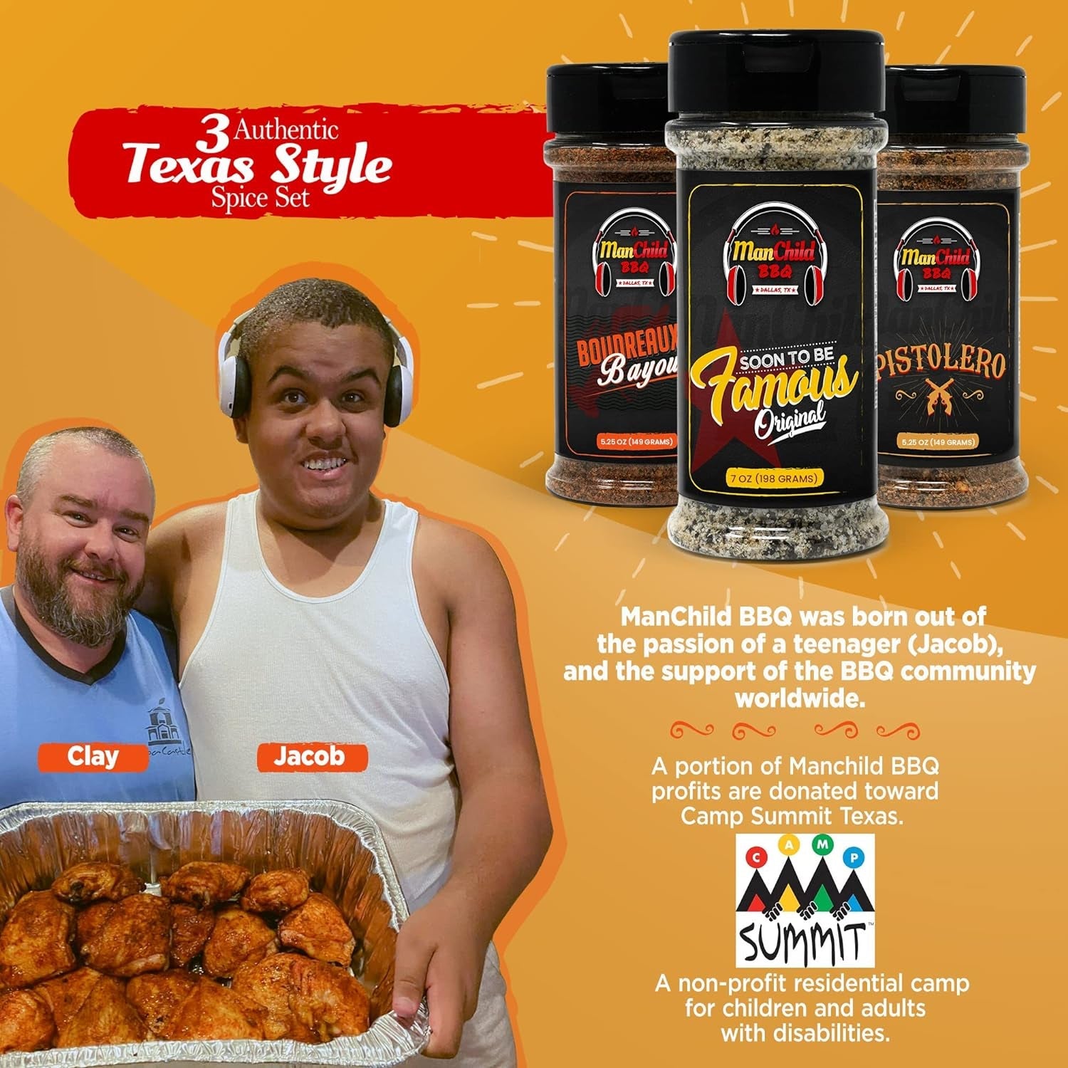 BBQ Rub by Manchild | Classic BBQ Rubs and Spices | Soon to Be Famous BBQ Seasoning Mix for Cooking. Grilling. Smoking Any Meat.Beef. Brisket. Steak. Pork. Chicken. Turkey | Gluten Free. No MSG. 7Oz - Image 6