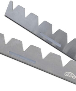 Goutime Stainless Steel Shish Kabob Skewer Rack with Storage Bag. Universal Barbecue BBQ Skewers Holder for Grill