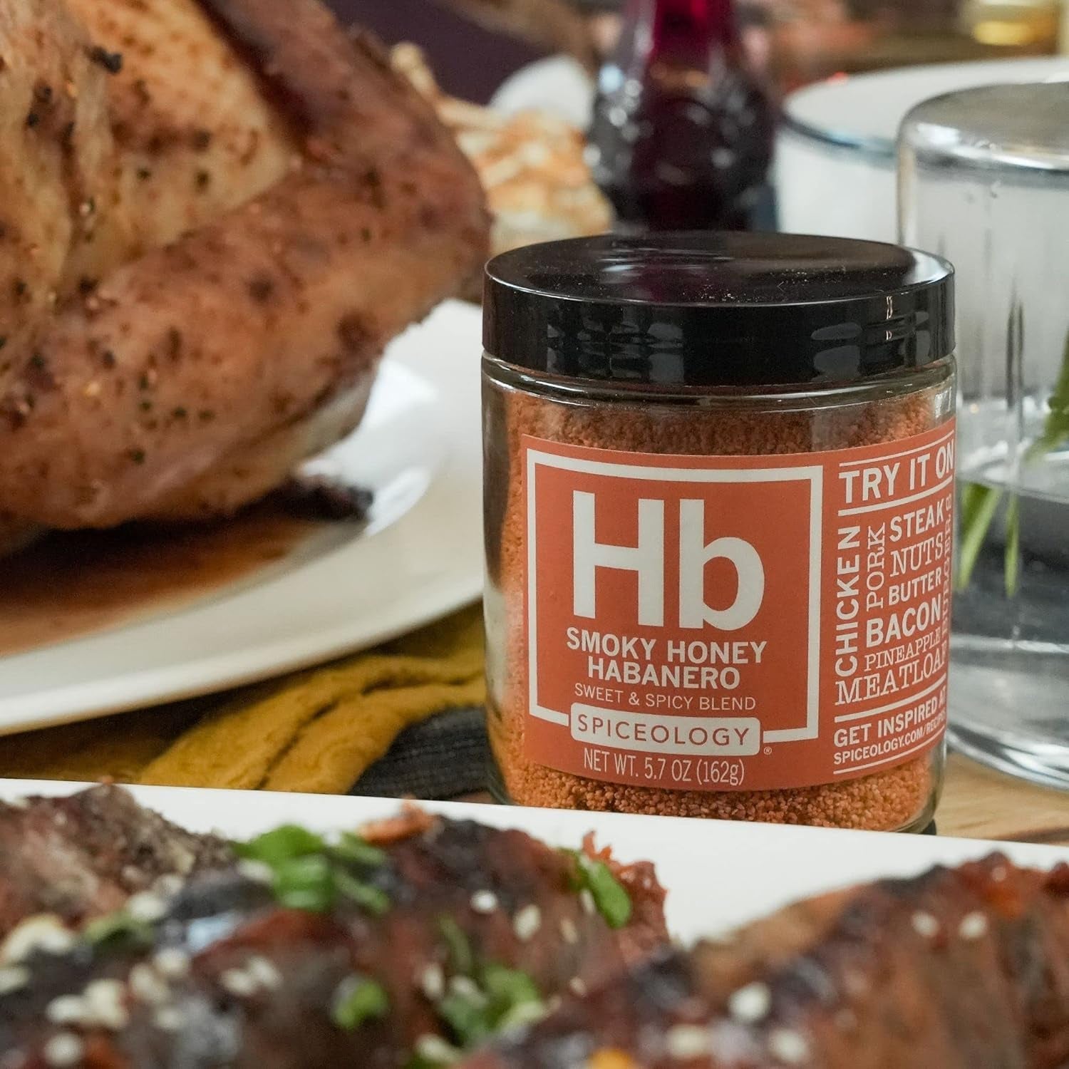 Spiceology - Smoky Honey Habanero - Sweet & Spicy BBQ Rub - Barbeque Rubs. Spice Blends and Seasonings for Smoking or Grilling - Use On: Chicken. Wings. Pork. Steak. Nuts. Butter. Bacon. or Burgers - 5.7 Oz - Image 7