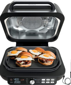 IG651 Foodi Smart XL Pro 7-In-1 Indoor Grill/Griddle Combo. Use Opened or Closed. Air Fry. Dehydrate & More. Pro Power Grate. Flat Top. Crisper. Smart Thermometer. Black