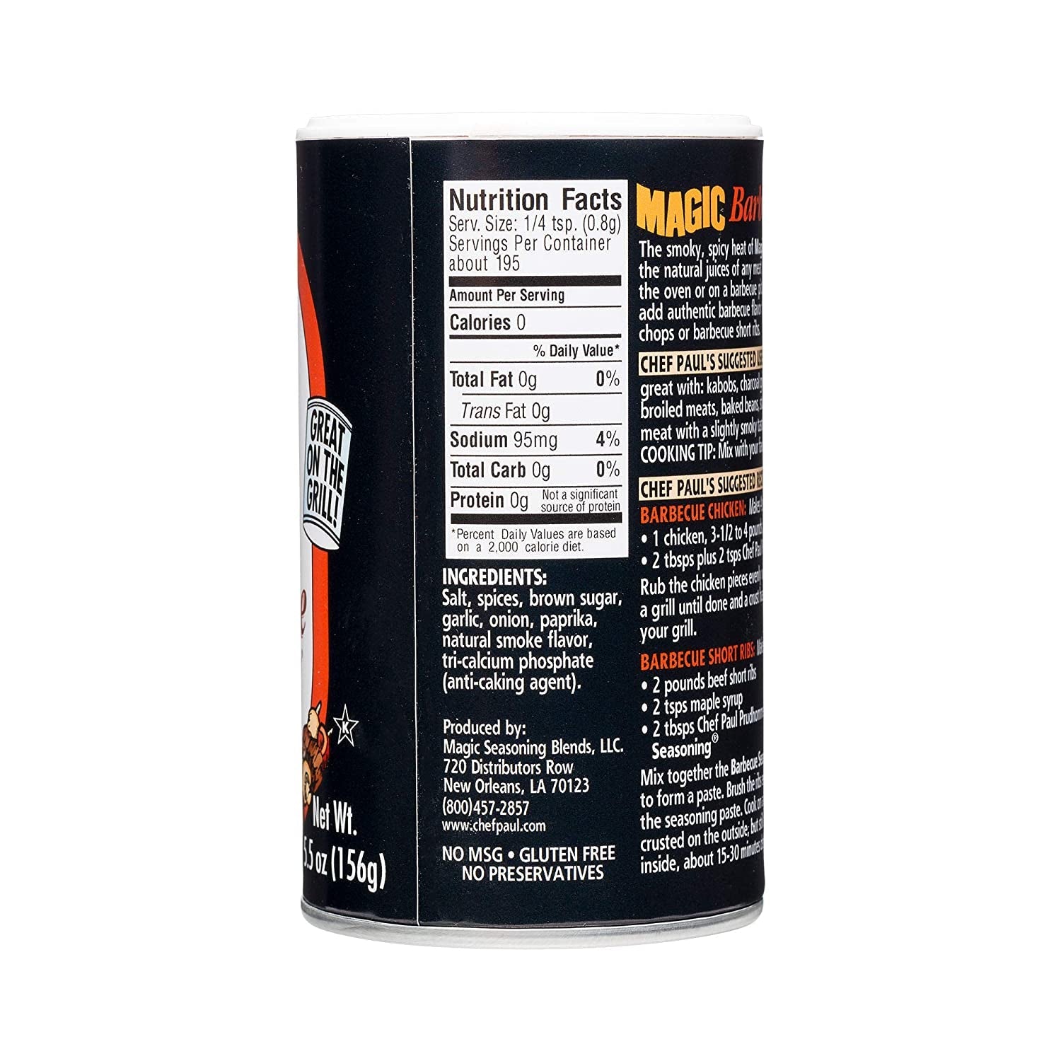 Chef Paul Prudhomme'S ~ Magic Barbecue Seasoning. 5.5-Ounce Canister - Image 2