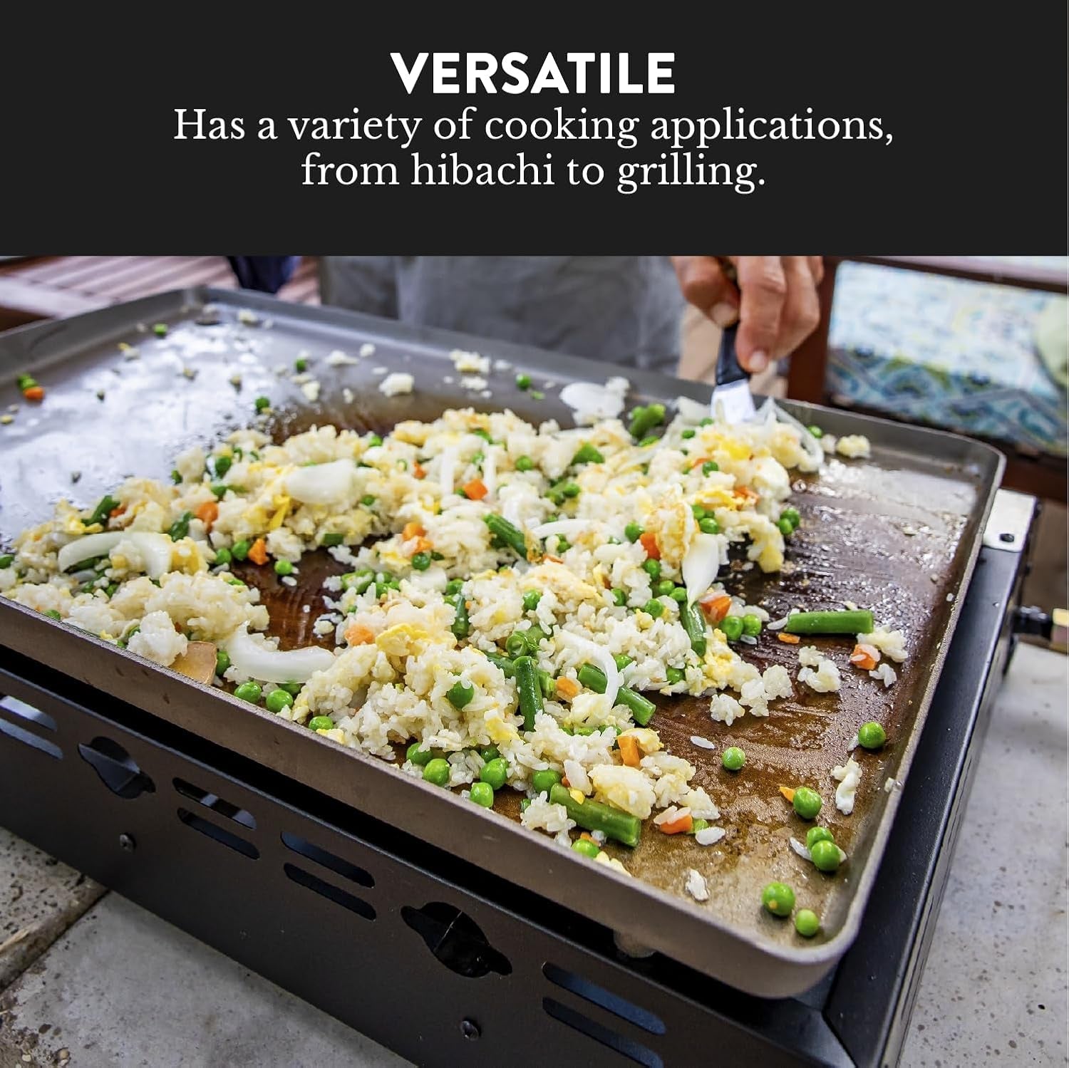 Gas One Flat Top Grill with 3 Burners Auto Ignition Propane Portable Stainless Steel Tabletop Grill with Pre Season Griddle Convenient Drip Tray Ideal for RV. Camping - Image 6