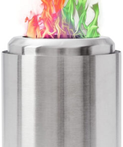 HGD 5.5'' Mini Fire Pit for Table. Small Tabletop Fire Pit for Smores. Indoor Fire Pit Tabletop with Carry Bag. Fueled by Pellets or Wood. Stainless Steel