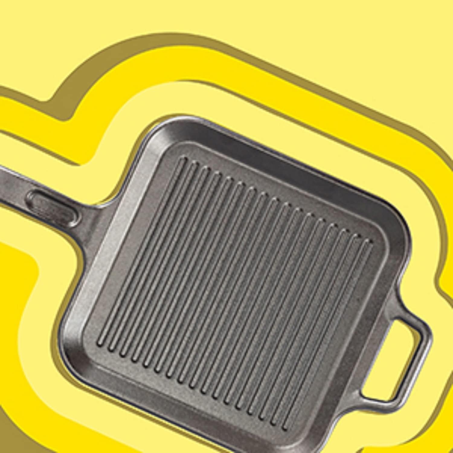 BOLD 12 Inch Seasoned Cast Iron Grill Pan; Design-Forward Cookware - Image 3