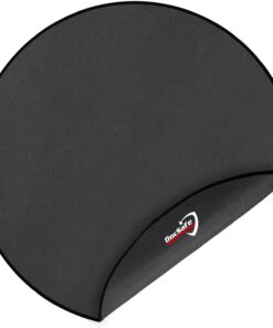 48 round Fire Pit Mat. 4-Layer under Grill Mat Deck Patio Protect Mat.Fireproof Mat/Pad for Grass Outdoor Wood Burning Fire Pit and BBQ Smoker.Portable Reusable and Waterproof.Black