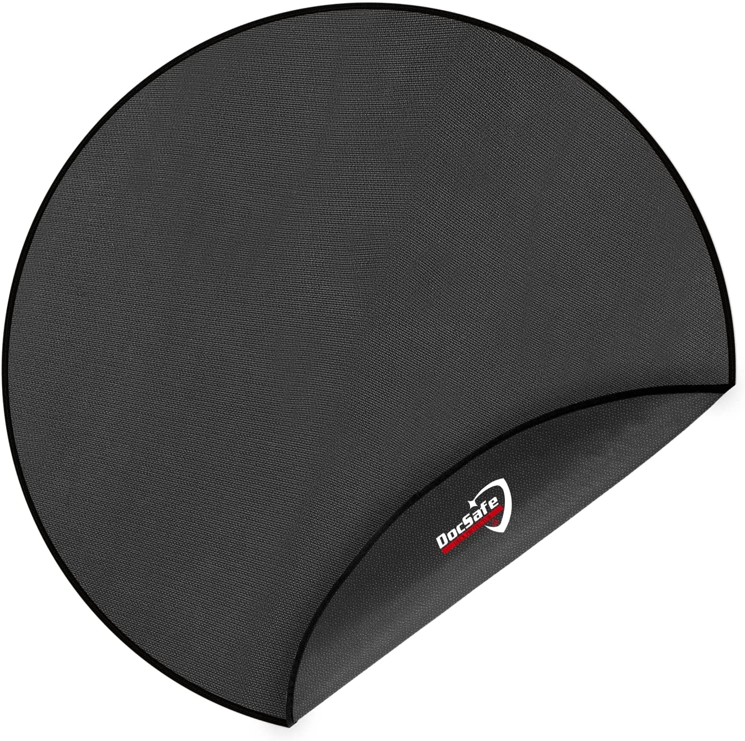 48 round Fire Pit Mat. 4-Layer under Grill Mat Deck Patio Protect Mat.Fireproof Mat/Pad for Grass Outdoor Wood Burning Fire Pit and BBQ Smoker.Portable Reusable and Waterproof.Black