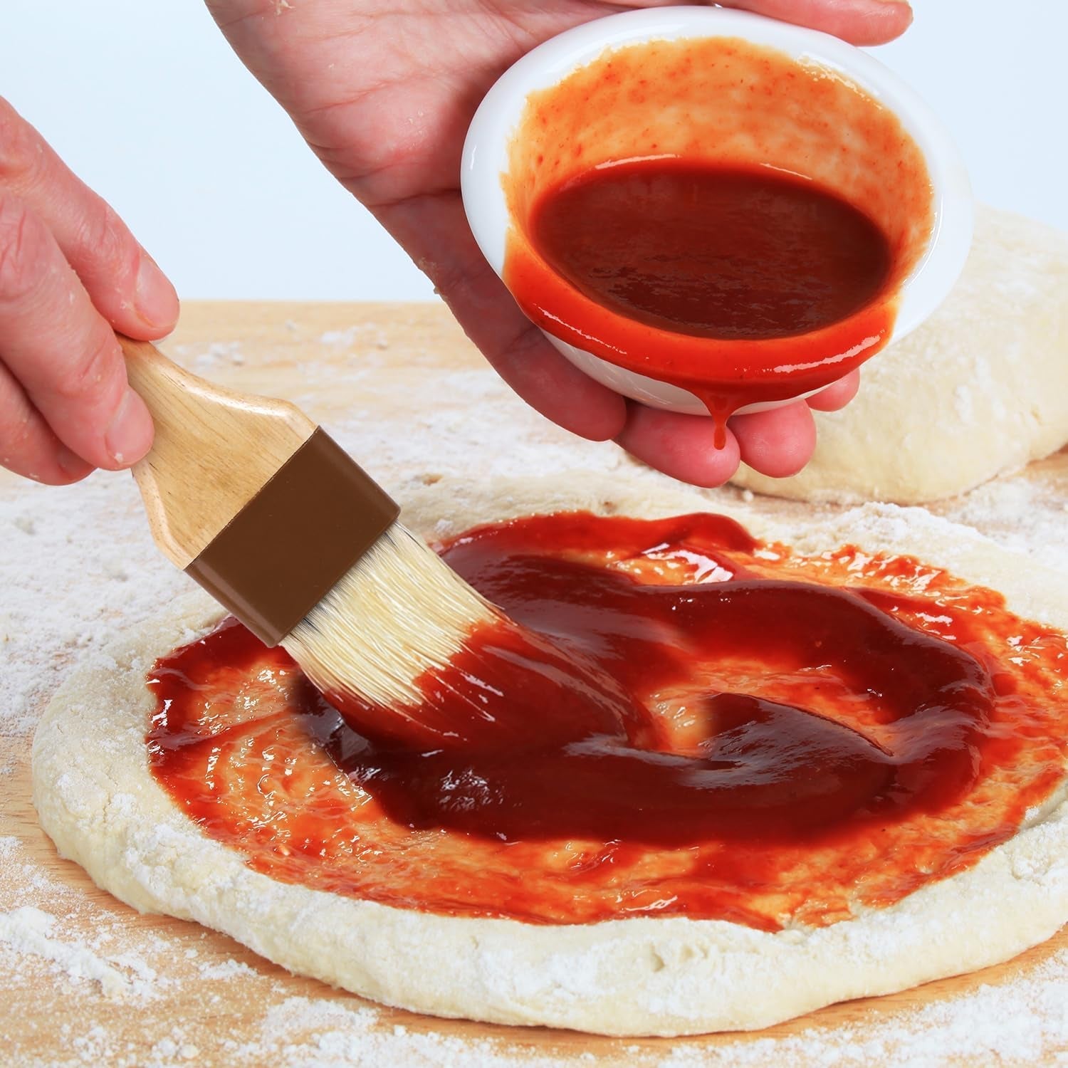 3Pcs Pastry Basting Brushes. Oil Brush for Cooking Boar Bristle Brushes BBQ Brushes for Sauce Kitchen Brush Pastry Brush for Oil Egg Spread Marinade Sauce (Small + Medium+Large) - Image 6