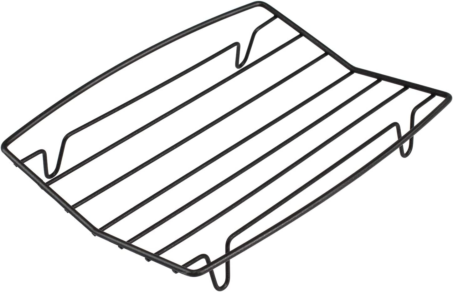 Roasting Rack for Roasting Pan.Baking Rack for Cooking. Roasting. Cooling and Grilling.V Shape Non-Stick Wire Rack.10×8 Black