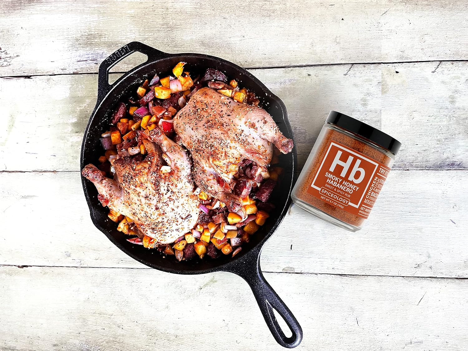 Spiceology - Smoky Honey Habanero - Sweet & Spicy BBQ Rub - Barbeque Rubs. Spice Blends and Seasonings for Smoking or Grilling - Use On: Chicken. Wings. Pork. Steak. Nuts. Butter. Bacon. or Burgers - 5.7 Oz - Image 8