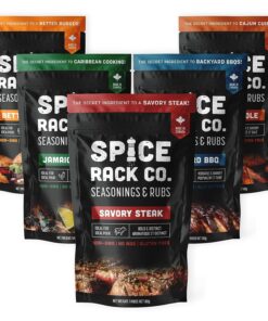 Spice Rack Co. BBQ Seasonings and Rubs - Smoking & Grilling Spices and Seasonings Sets. Grilling Accessories & Smoker Accessories. Unique Father'S Day Gifts for Dad Gifts for Fathers Day (5 Pack)