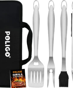 5PCS BBQ Grill Accessories for Outdoor Grill Set Stainless Steel Camping BBQ Tools Grilling Tools Set for Father'S Day Birthday Presents. Grill Utensils Set Ideal Grilling Gifts for Men Dad