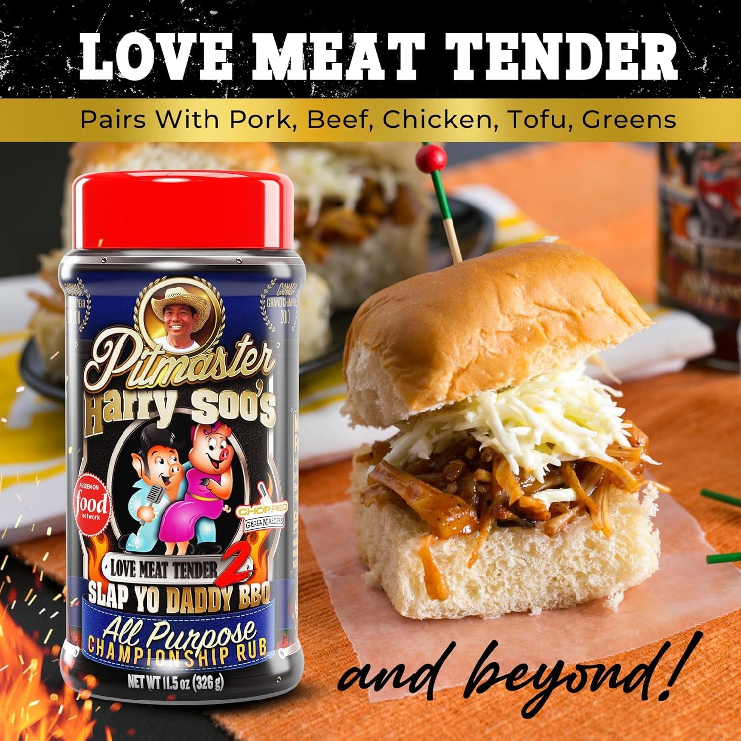 Slap Yo Daddy BBQ Rub Seasonings Love Meat Tender - Spices and Seasonings for Smoking Pork. Rib. Brisket - All Purpose Championship BBQ Seasoning from Harry Soo - No MSG. Gluten Free - Image 8