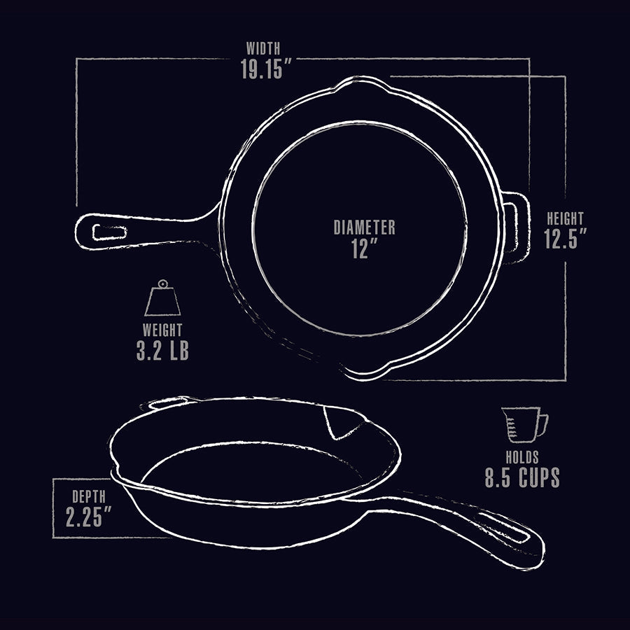 12in Cast Iron Skillet - Image 6