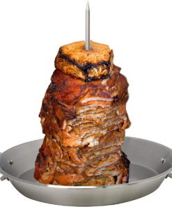 BBQ Vertical Skewer Al Pastor Skewer for Grill. Brazilian Skewers El Pastor Spit Hack.Great for Home Made Tacos Al Pastor. Shawarma. Brazilian Churrasco.Stainless Steel.With 8 Inch & 10 Inch Stick