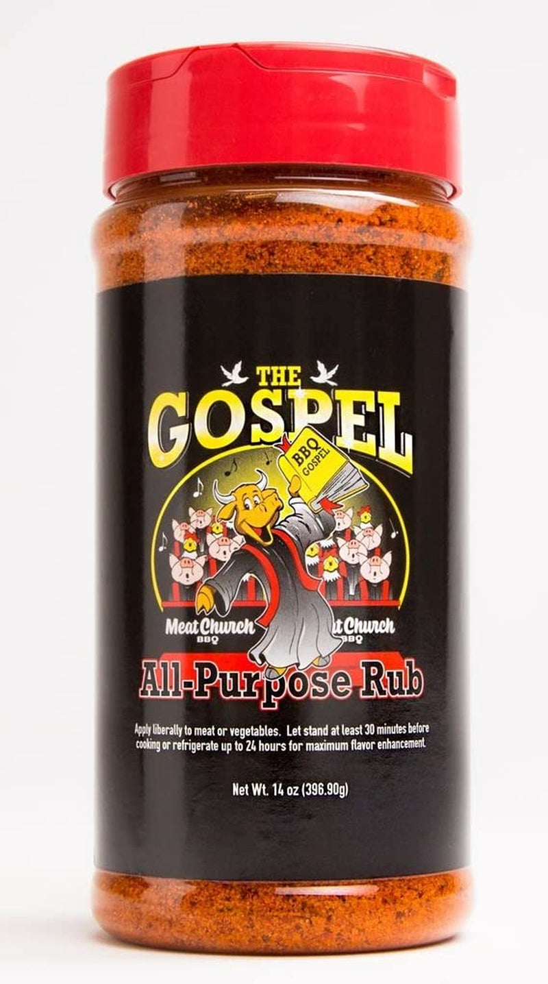 Meat Church BBQ Rub Combo: Holy Gospel (14 Oz) and the Gospel (14 Oz) BBQ Rub and Seasoning for Meat and Vegetables. Gluten Free. One Bottle of Each - Image 3