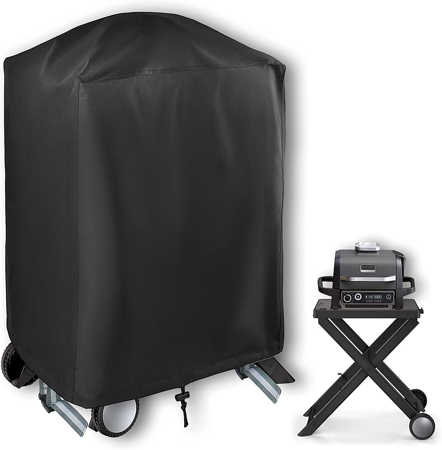 Cover for Ninja Woodfire Outdoor Grill - Waterproof Grill Cover for Ninja OG701 Grill and Stand - Anti-Fade & UV Resistant. Heavy Duty 600D Oxford Fabric (Cover Only. Does Not Include Stand)