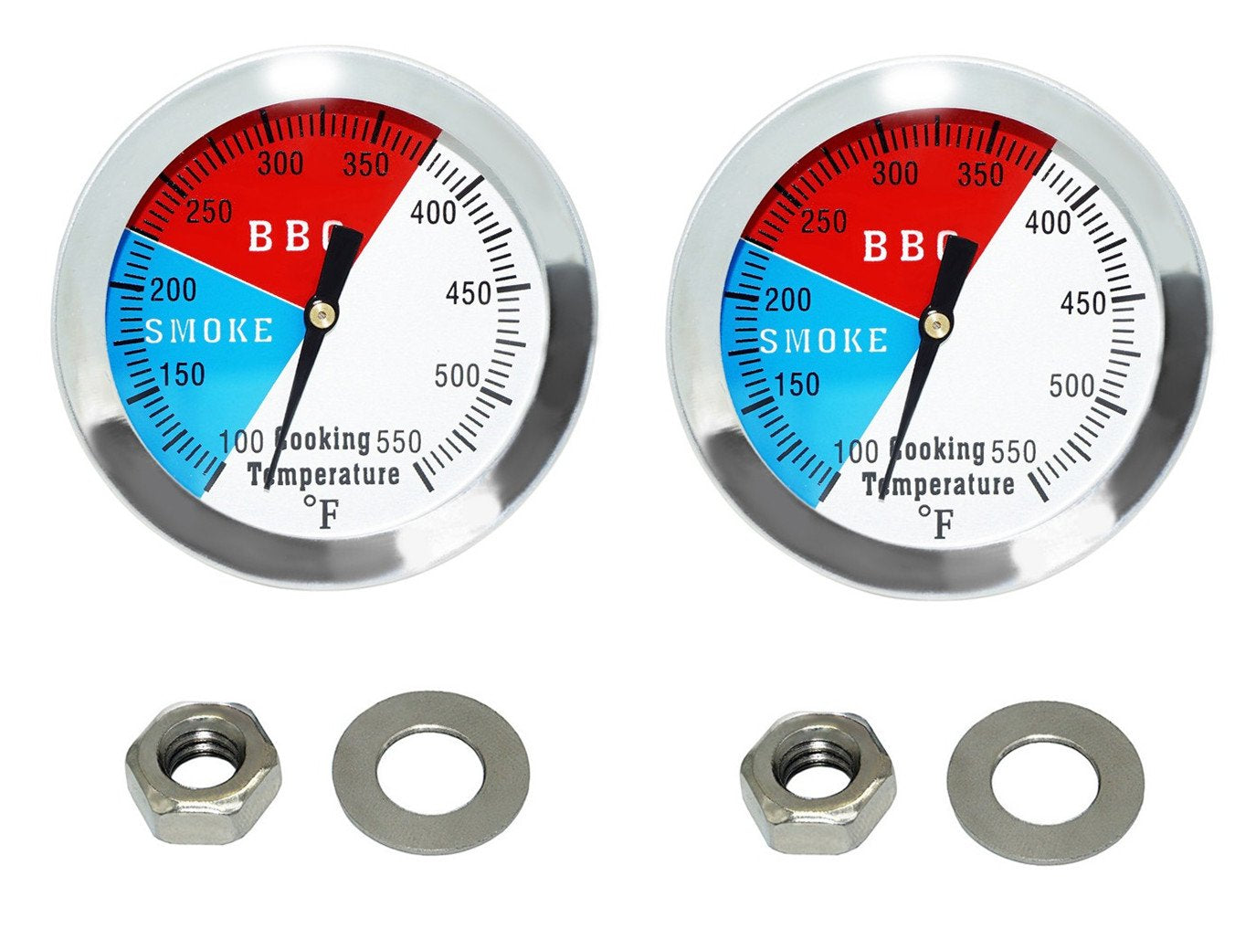 2 Inch BBQ Thermometer Gauge 2 Pcs Charcoal Grill Pit Smoker Temp Gauge Grill Thermometer Replacement for Smoker Grill Wood Charcoal Pit. Grill Temp Thermometer