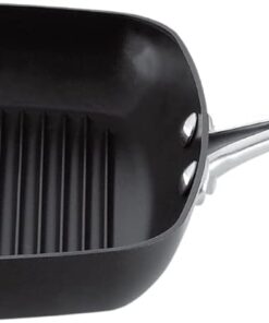 Professional 10.5 Square Grill Pan - Easy-To-Use Nonstick Cookware - Dishwasher. Metal Utensil & Oven Safe - Made in Denmark