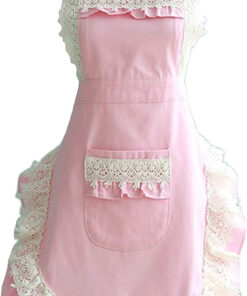 Lovely Home Work Adjustable Apron Cake Kitchen Cooking Women Girls Aprons with Pocket for Gift. Pink