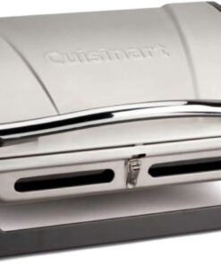 Cuisinart Grillster Portable Gas Grill. Stainless Steel Compact BBQ Grill with Locking Lid for Easy Transport. 8000 BTU Propane Grill with Dishwasher Safe Cooking Grate. Small Grill for Camping & Bbqs