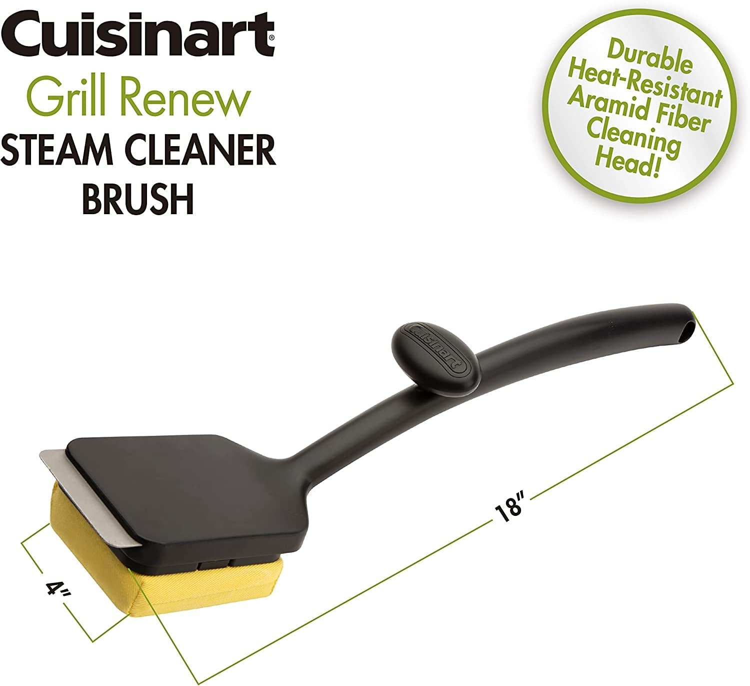 CCB-1000 Grill Renew Steam Cleaner Brush. Safe and Effective Barbecue Cleaning Brush. Replaceable Head. Aramid Fiber Fabric - Image 2
