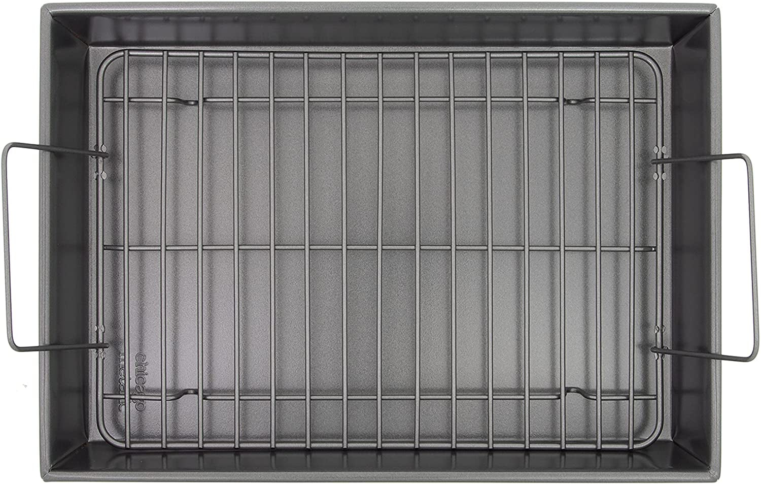 Chicago Metallic 16947 Professional Roast Pan with Non-Stick Rack. 13-Inch-By-9-Inch. Gray - Image 6