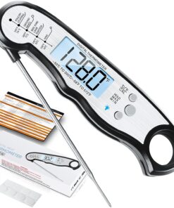 Digital Meat Thermometer. Waterproof Instant Read Food Thermometer for Cooking and Grilling. Kitchen Gadgets. Accessories with Backlight & Calibration for Candy. BBQ Grill. Liquids. Beef. Turkey…