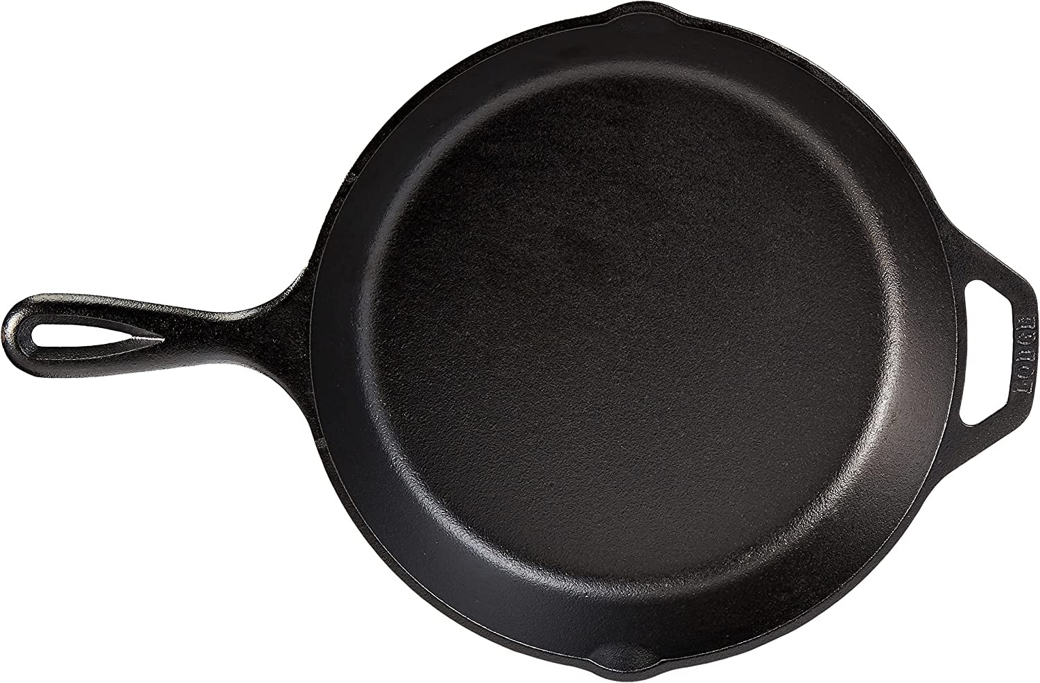 Lodge 13-1/4 Inch Cast Iron Pre-Seasoned Skillet – Signature Teardrop Handle - Use in the Oven. on the Stove. on the Grill. or over a Campfire. Black - Image 3