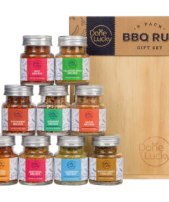 BBQ Rub Gift Set - Spice Gift Set in Premium Wooden Box - Great Grilling Gift for Christmas. Birthday. Father'S Day for Him. Dad. Men. or Her - Unique Barbecue Seasonings (Set of 9)