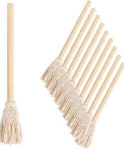 LZMS 10 Pcs Backyard Pro 12 BBQ Grill Basting Brush Mop Brush for Picnic Barbeque Grilling Smoking Steak - Perfect for Cooking or Cleaning