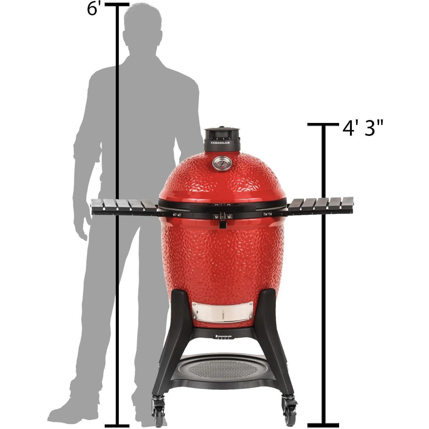 Kamado Joe: Classic Joe III w/ Cart. Hyperbolic Insert. Aluminum Side Shelves. Heat Def. D&C. Tools - Image 2
