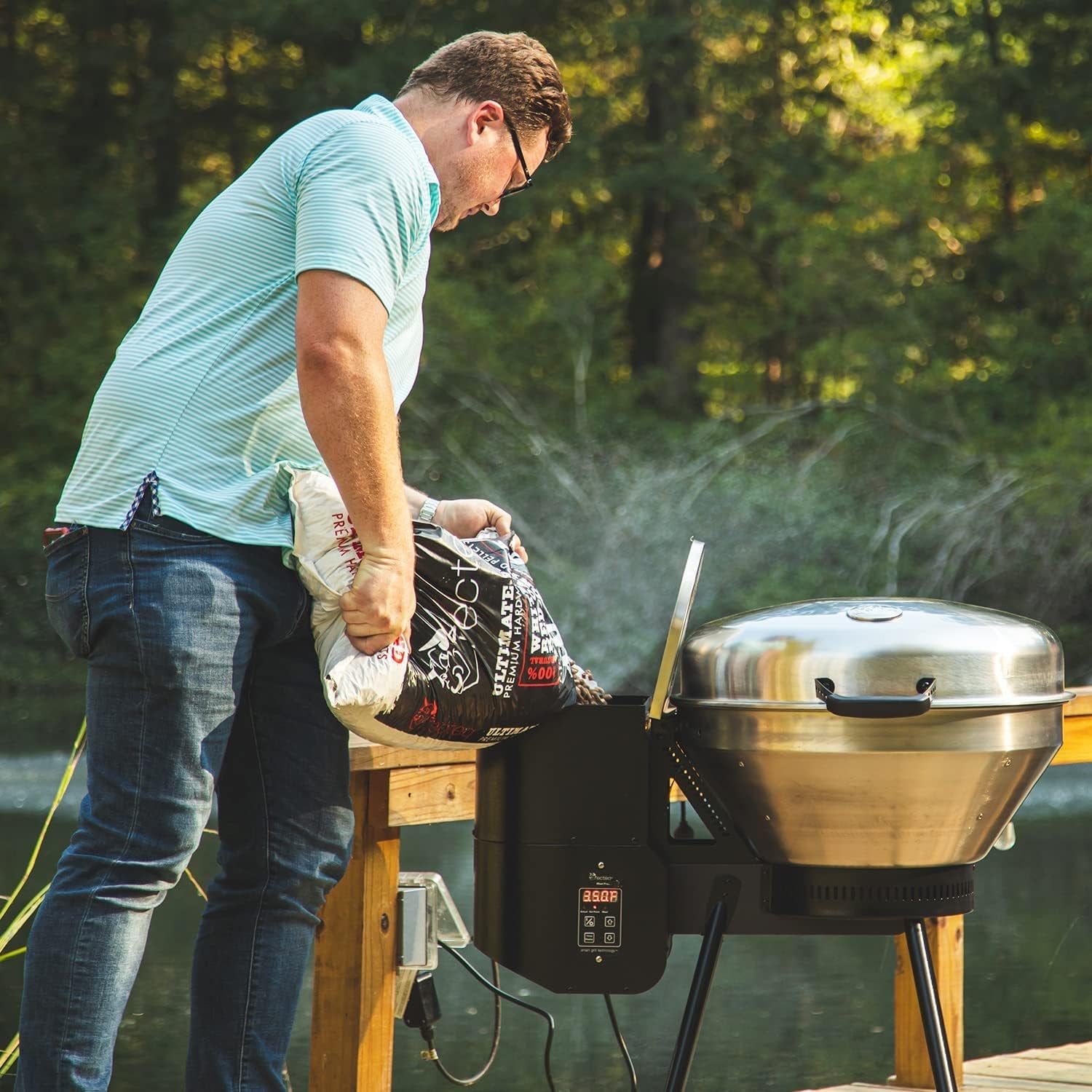 Recteq Ultimate Premium Hardwood Grilling Cooking Pellet Barbecue BBQ Grill Smoker Blend with Red Oak. White Oak. and Hickory. 40 Pound Bag - Image 2