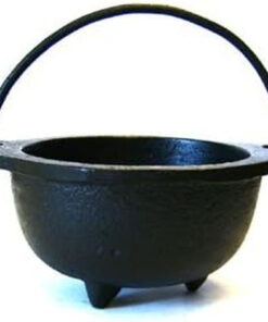 Cast Iron Cauldron W/Handle. Ideal for Smudging. Incense Burning. Ritual Purpose. Decoration. Candle Holder. Etc. (4 Diameter Handle to Handle. 2.5 inside Diameter)