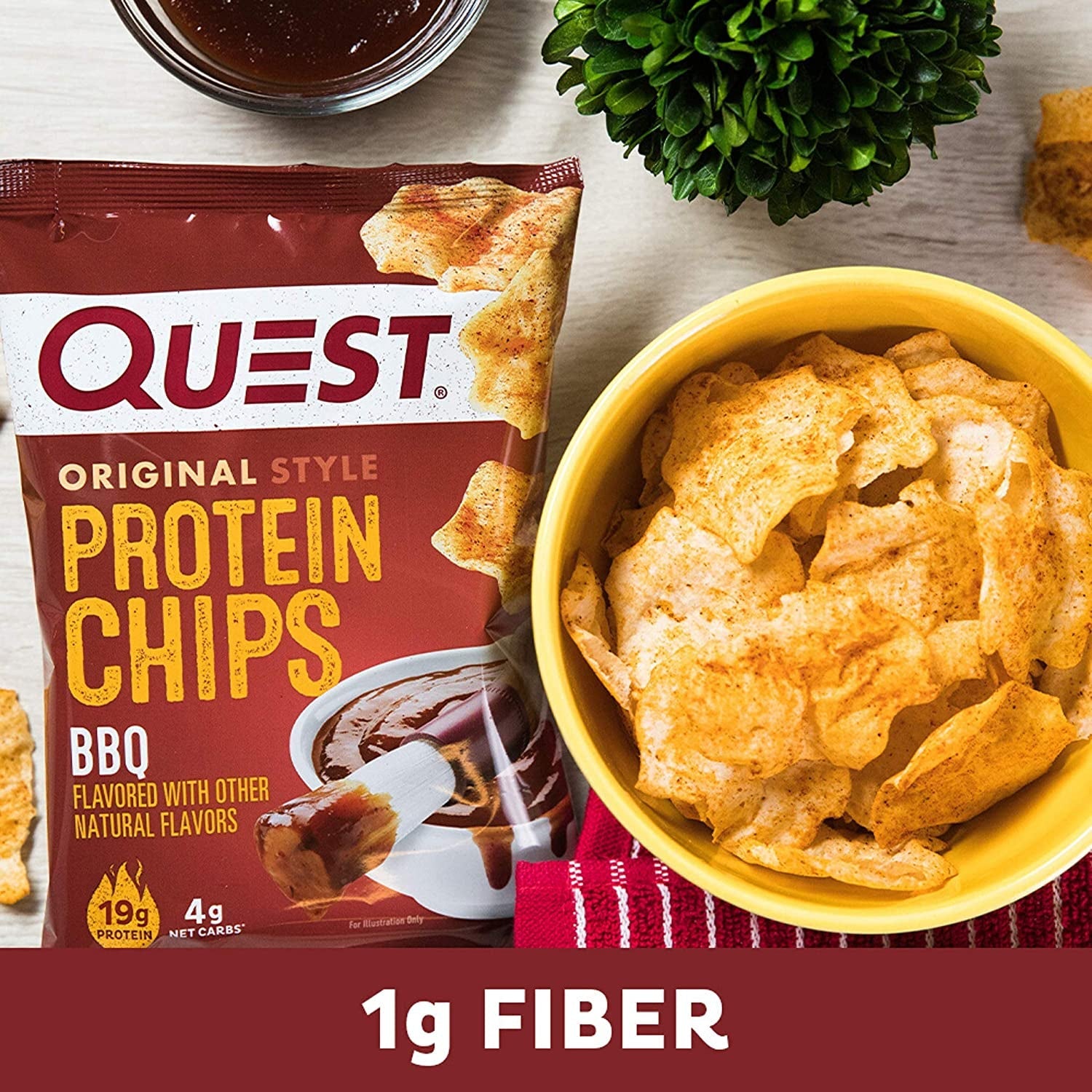 Quest Nutrition Protein Chips. BBQ. High Protein. Low Carb. 1.1 Ounce (Pack of 12) - Image 4