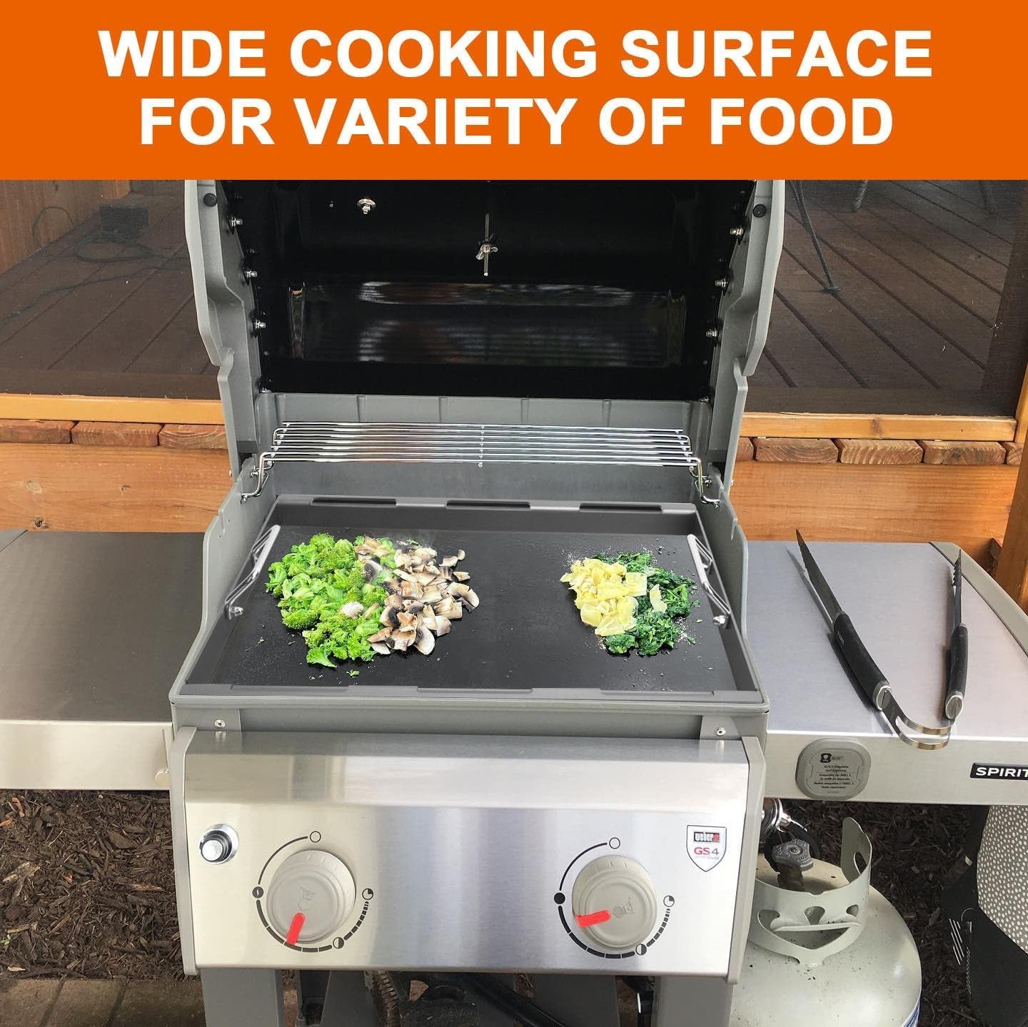 Full-Size Griddle Inserts for Weber Spirit 200 Spirit II 200 Series Gas Grills. Flat Top Griddle Replacement for Weber Spirit E-210 E-220 S-210 S-220 Spirit II E-210 S-210 E-220 S-220 Series Models - Image 7