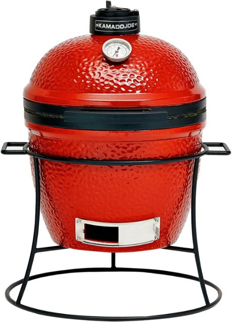 Kamado Joe: Joe Jr. Red w/ Cart. Heat Deflector & Tools