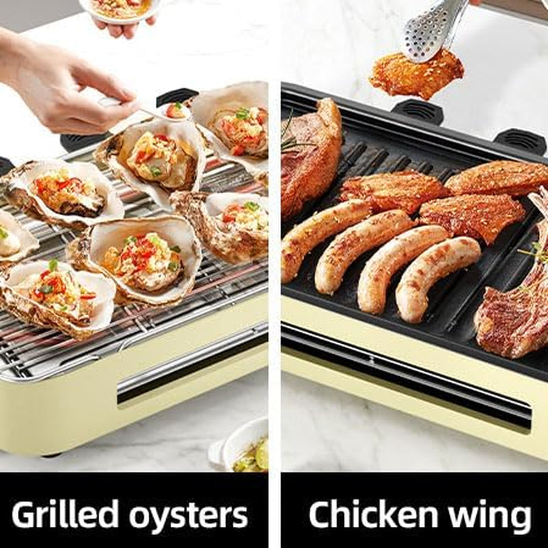 AORAN Indoor Grills Electric Smokeless – Versatile Smokeless Indoor Grill for Home Cooking. Featuring Indoor Grills Electric Smokeless. Skillet Griddle. and Kitchen Griddle White - Image 4