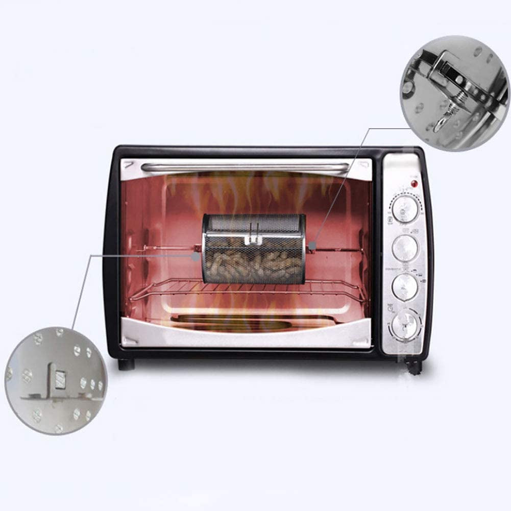 GEZICHTA BBQ Grill Roaster.Stainless Steel Grilled Cage.Bbq Rolling Grill Basket for Vegetables.Rotisserie Grill Peanut Beans French Fries Basket.Silver Grilling Accessories(22 * 11.7 Cm) - Image 5