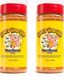 Meat Church BBQ Rub Combo: Two Bottles of Honey Hog (14 Oz) BBQ Rub and Seasoning for Meat and Vegetables. Gluten Free. Total of 28 Ounces