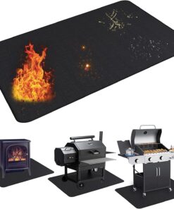 Large 65 X 48 Inches under Grill Mat for Outdoor Grill.Double-Sided Fireproof Grill Pad.Indoor Fireplace/Fire Pit Mat.Oil-Proof Waterproof BBQ Protector for Decks and Patios