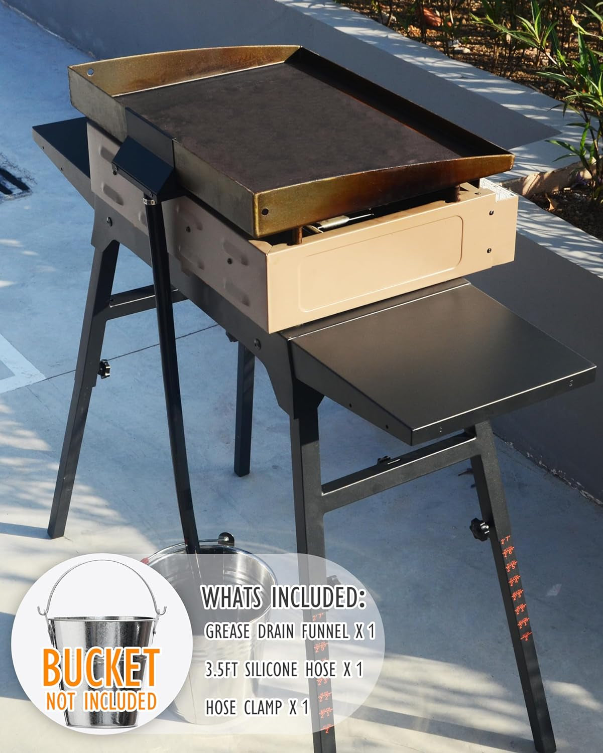 Rear Grease Drainage Funnel for Blackstone Grease Catcher Upgrade. Blackstone Grease Trap with Integrated Grease Gate Replace Grease Cup for Liners Saving. Blackstone Griddle Accessories. Reusable - Image 4