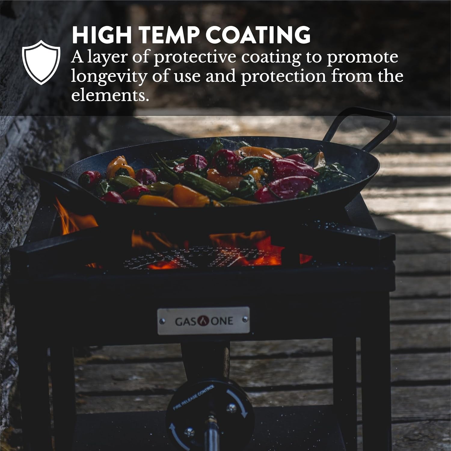 Gasone 275.000 BTU Propane Burner Cooker with Regulator with Steel Braided Hose for Outdoor Cooking. Turkey Fry - Image 3