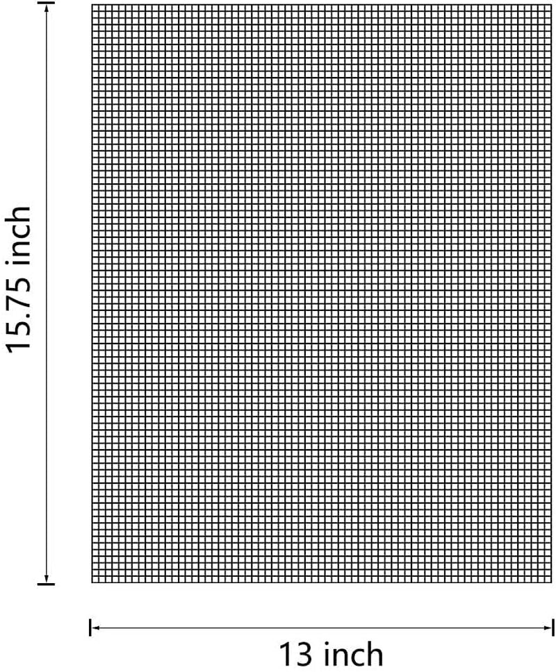 Aoocan Mesh Grill Mat Set of 4 Heavy Duty Non-Stick Mesh Grilling Mats & Barbecue Accessories - Reusable and Easy to Clean - Works on Gas. Charcoal or Electric Grill and More 15.4 X 12 Inch - Image 2