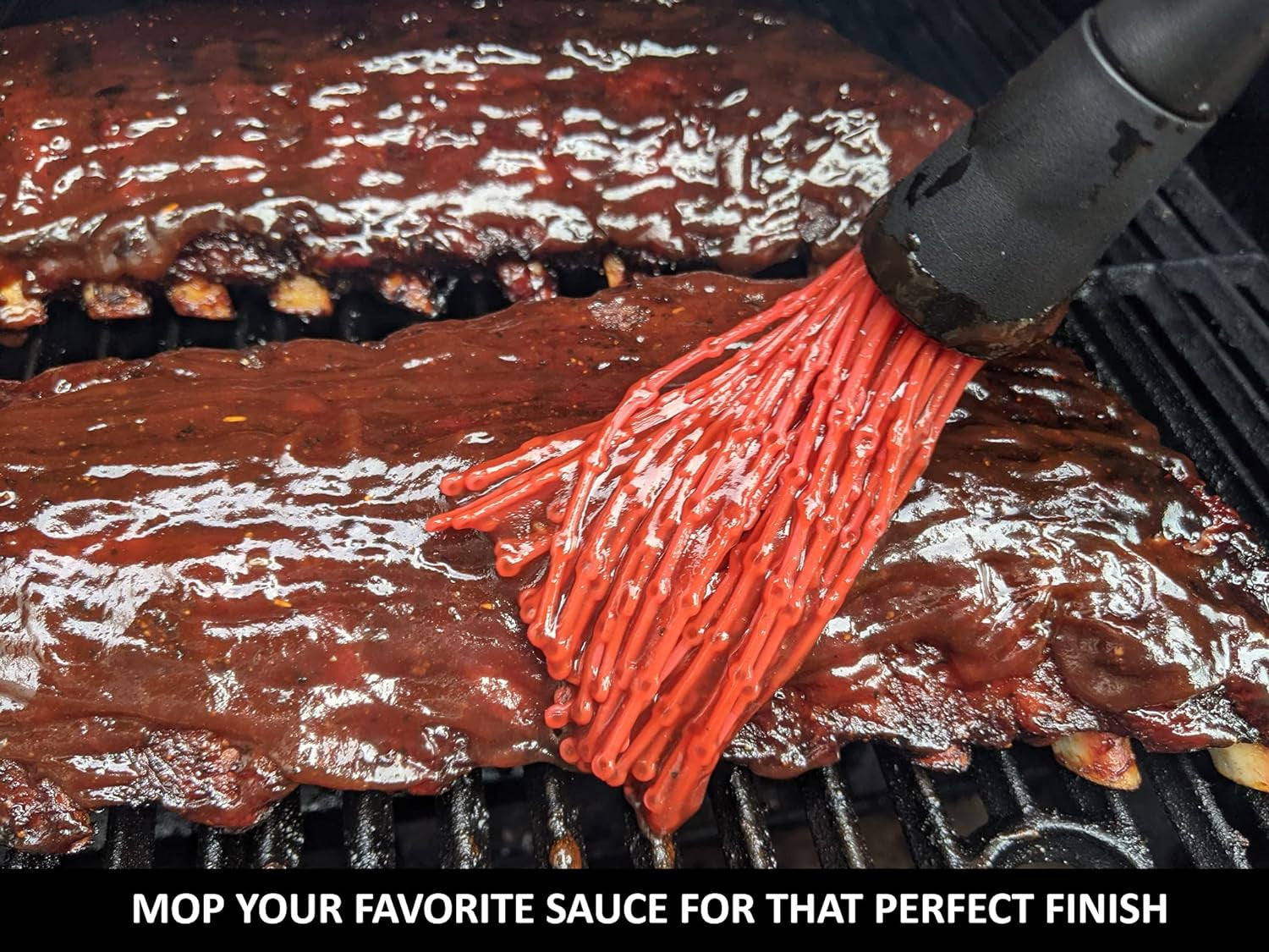 BBQ Smoker Grill Professional Meat Injector Syringe Kit for Smoking with Case. Heat Resistant Non Slip Gloves and Silicone Mop Brush for Turkey Marinade Injection - Image 7