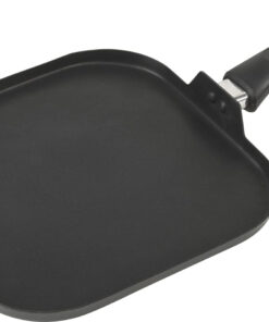 Goodcook 11-Inch Square Griddle Pan. Nonstick Aluminum Frying Pan. Even Heating. Ergonomic Handle. Perfect for Eggs. Bacon. and Breakfast. Small Griddle Pan. Durable Black Finish