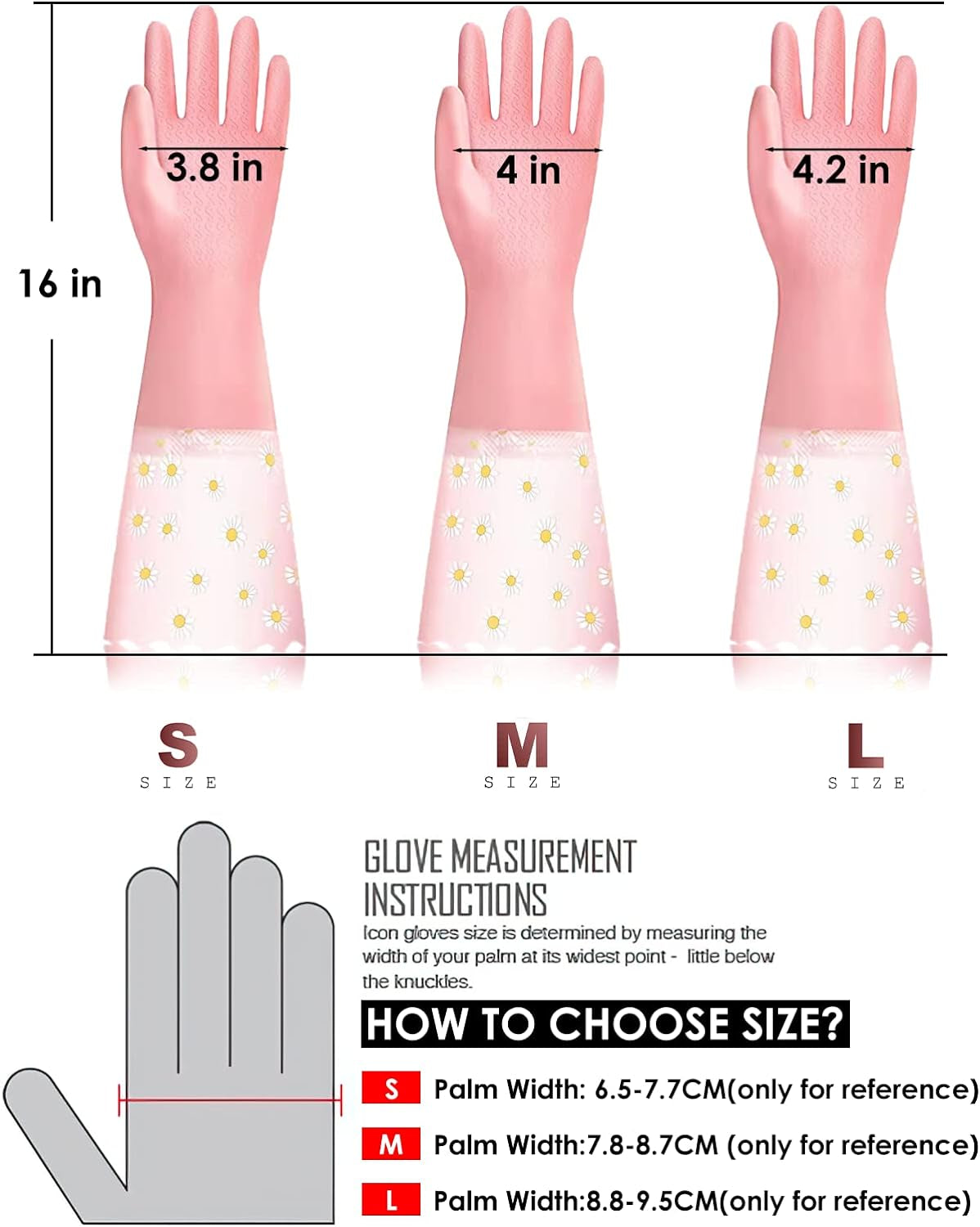 Dishwashing Cleaning Gloves 3 Pairs - Reusable Rubber Gloves Non-Slip Laundry Kitchen Gardening Household Gloves - Image 7