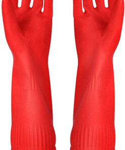 Rubber Cleaning Gloves Kitchen Dishwashing Glove 3-Pairs.Waterproof Reuseable.(Medium)