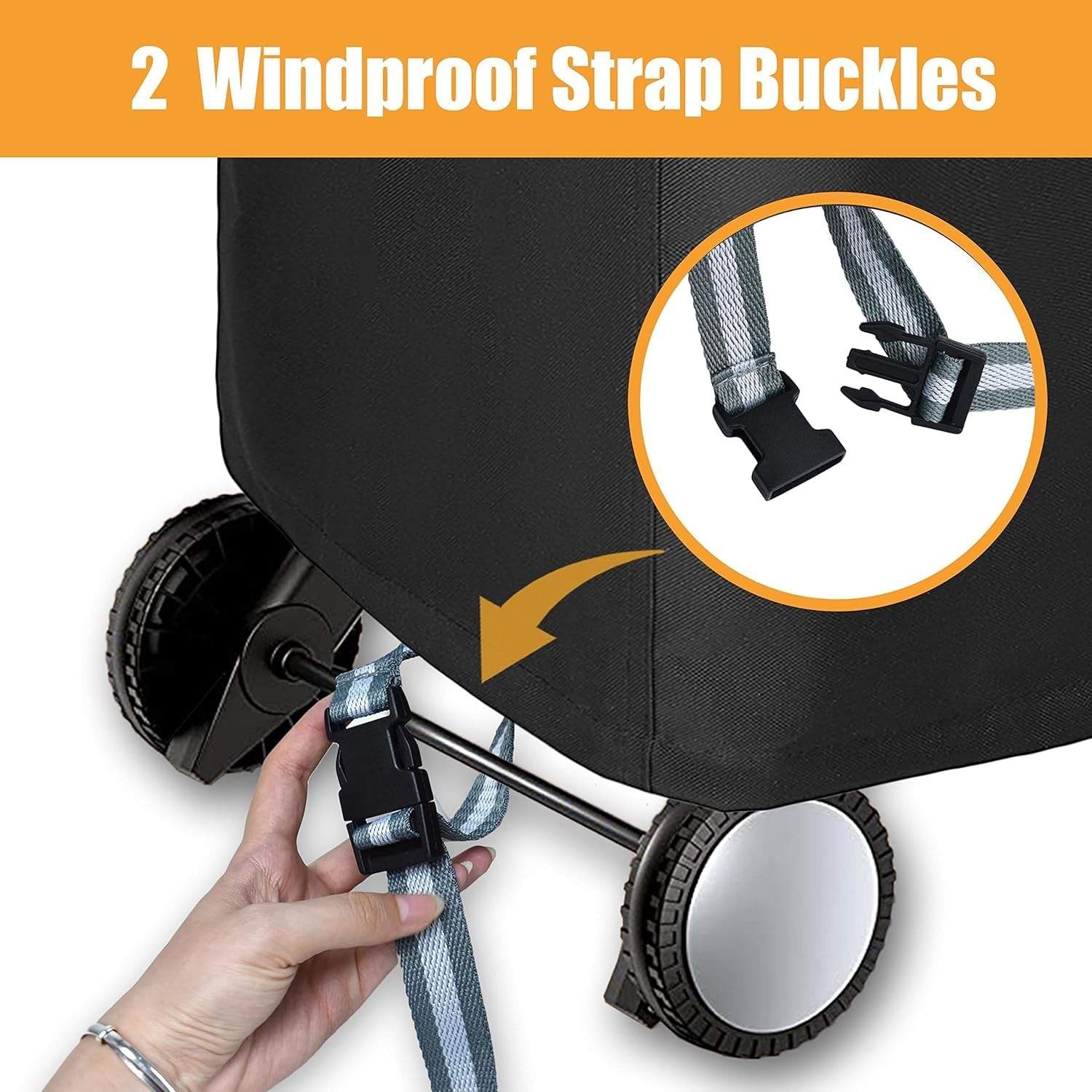 Cover for Ninja Woodfire Outdoor Grill - Waterproof Grill Cover for Ninja OG701 Grill and Stand - Anti-Fade & UV Resistant. Heavy Duty 600D Oxford Fabric (Cover Only. Does Not Include Stand) - Image 3