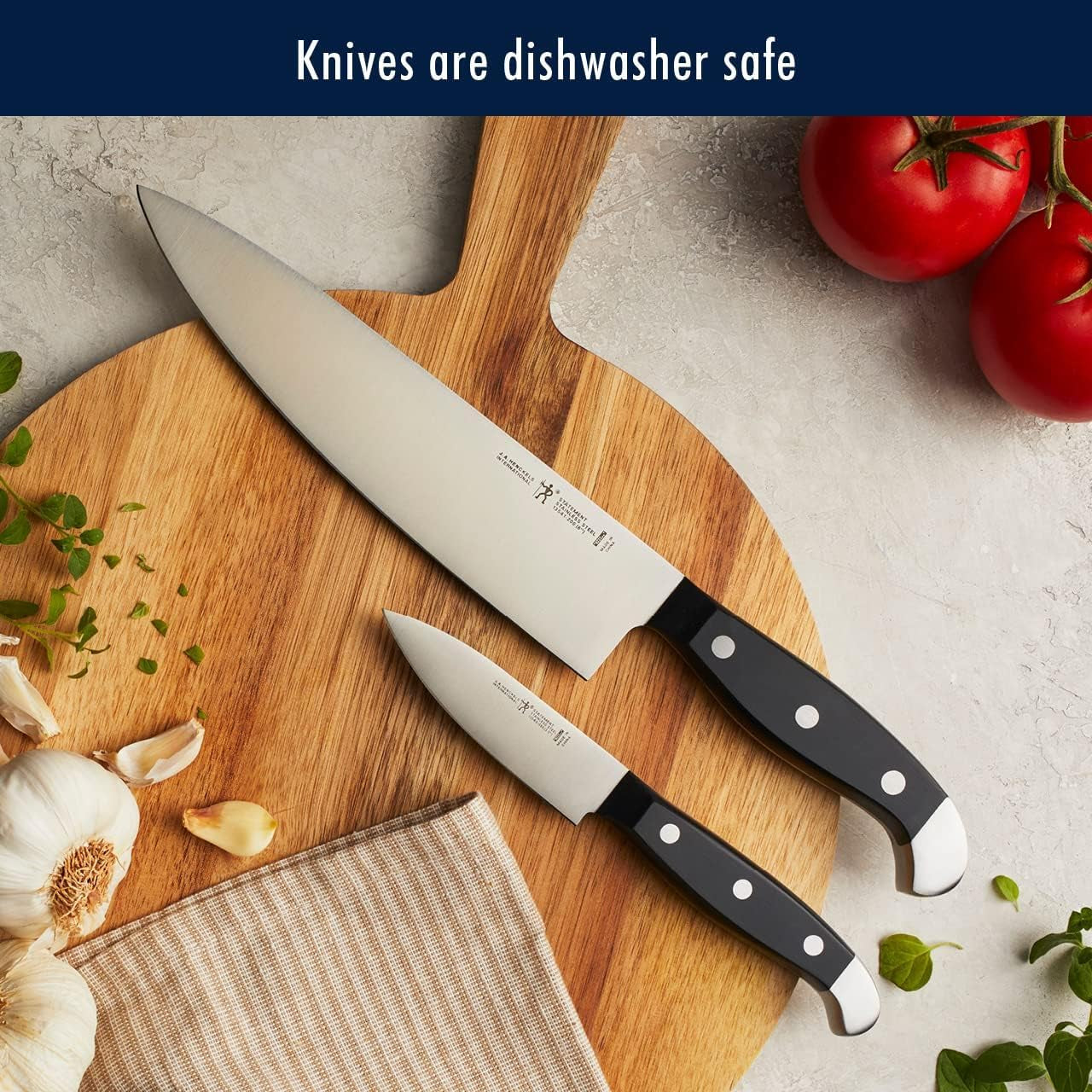 HENCKELS Premium Quality 15-Piece Knife Set with Block. Razor-Sharp. German Engineered Knife Informed by over 100 Years of Masterful Knife Making. Lightweight and Strong. Dishwasher Safe - Image 8