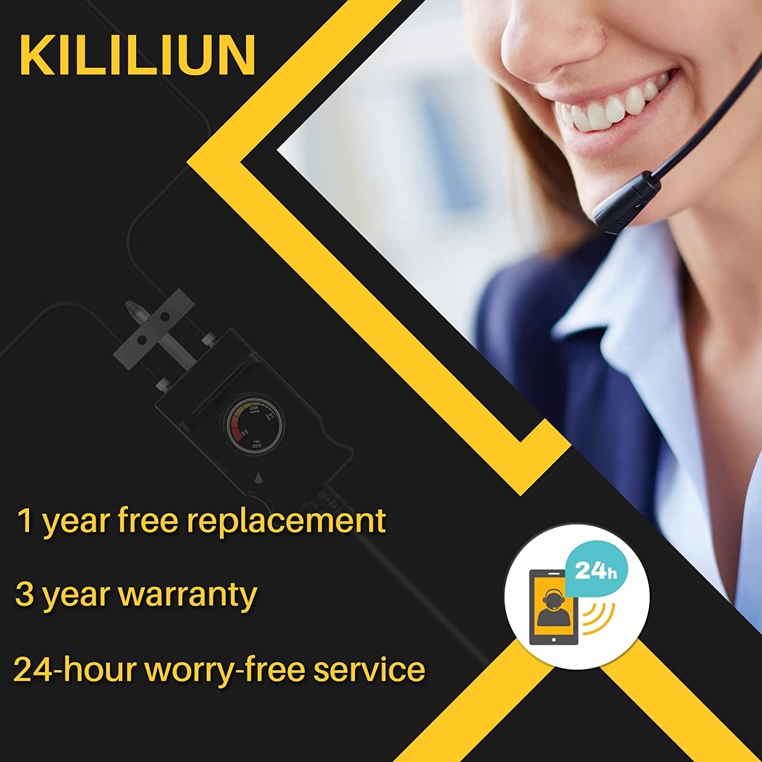 Universal Electric Smoker and Grill Heating Element Replacement Part with Adjustable Thermostat Cord Controlle for Masterbuilt Smokers & Turkey Fryers 1500 Watts - Image 7